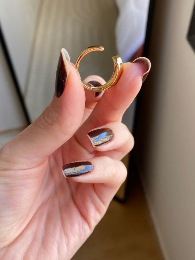 Anel Gota Regulável Ouro 18k