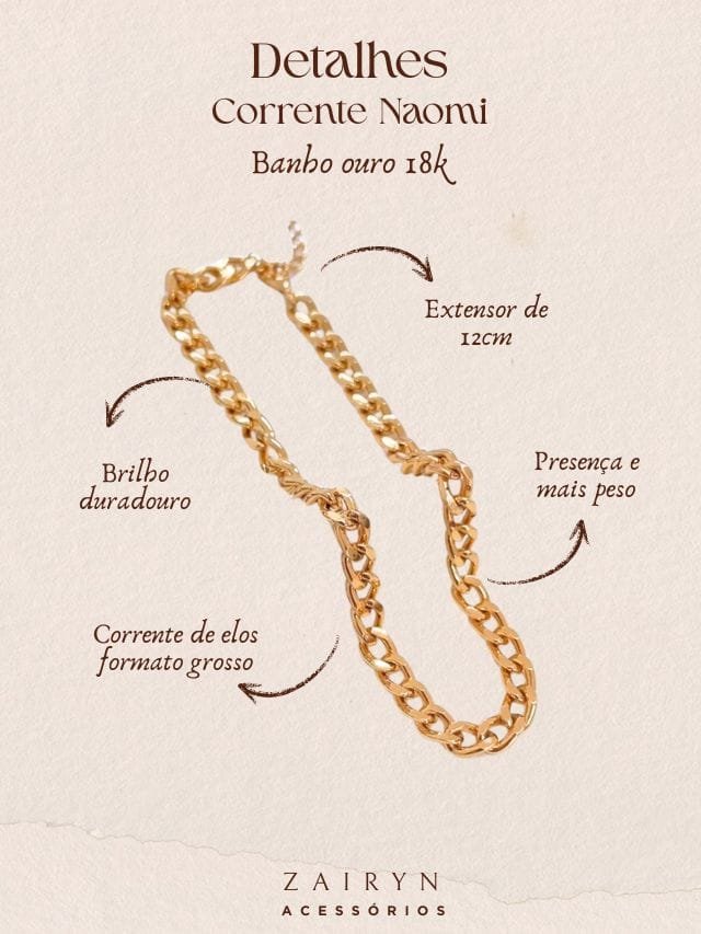 Corrente Naomi Ouro 18k