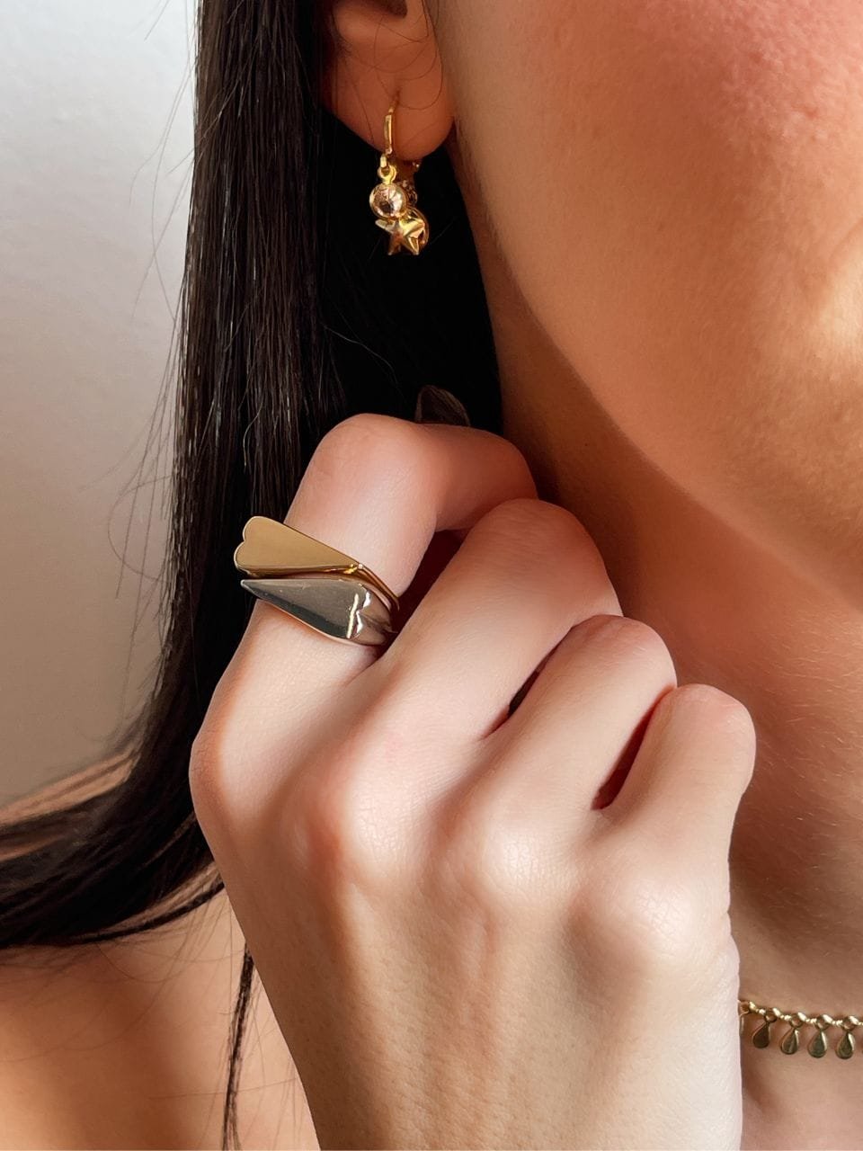 Anel Cora Regulável Ouro 18k