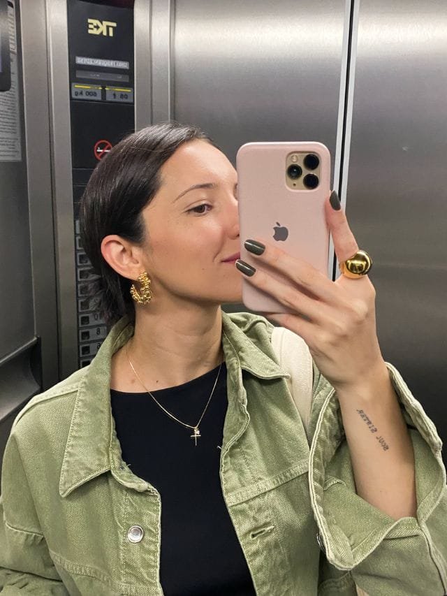 Argola Maxi Esferas Ouro 18k