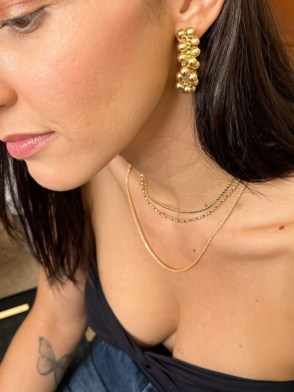 Colar Grão de Arroz Ouro 18k