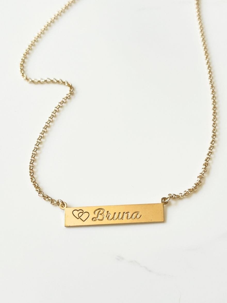 Colar Nome Plaquinha