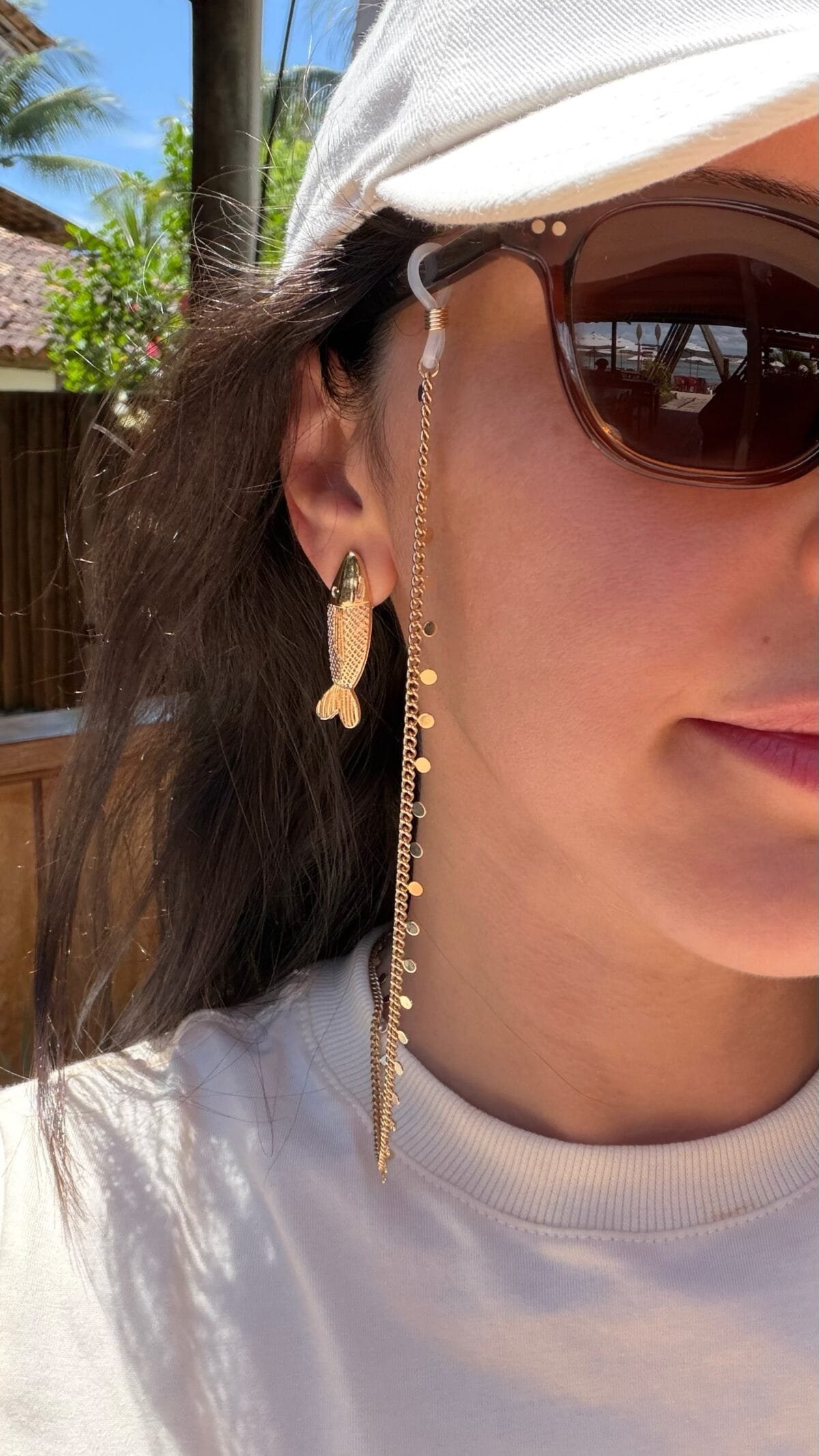 Brinco Peixe Ouro 18k