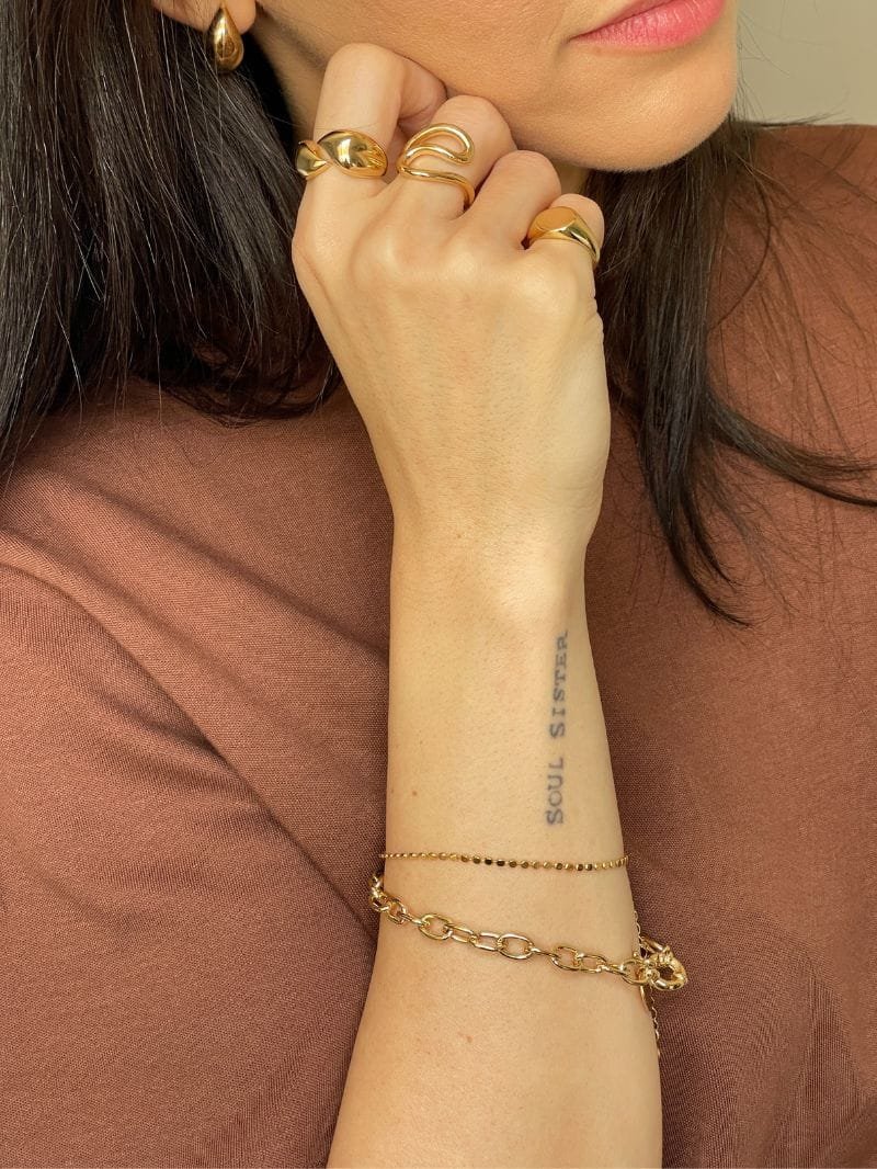 Anel Coração Regulável Ouro 18k