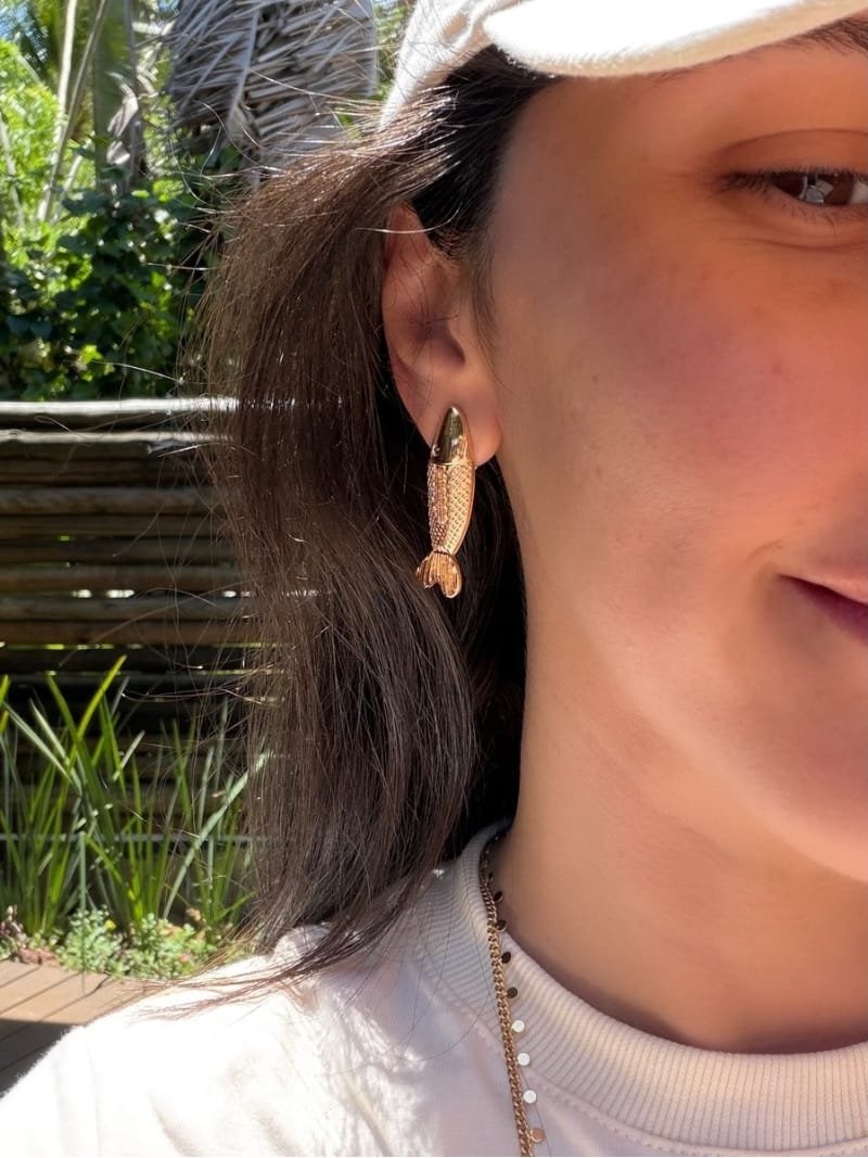 Brinco Peixe Ouro 18k