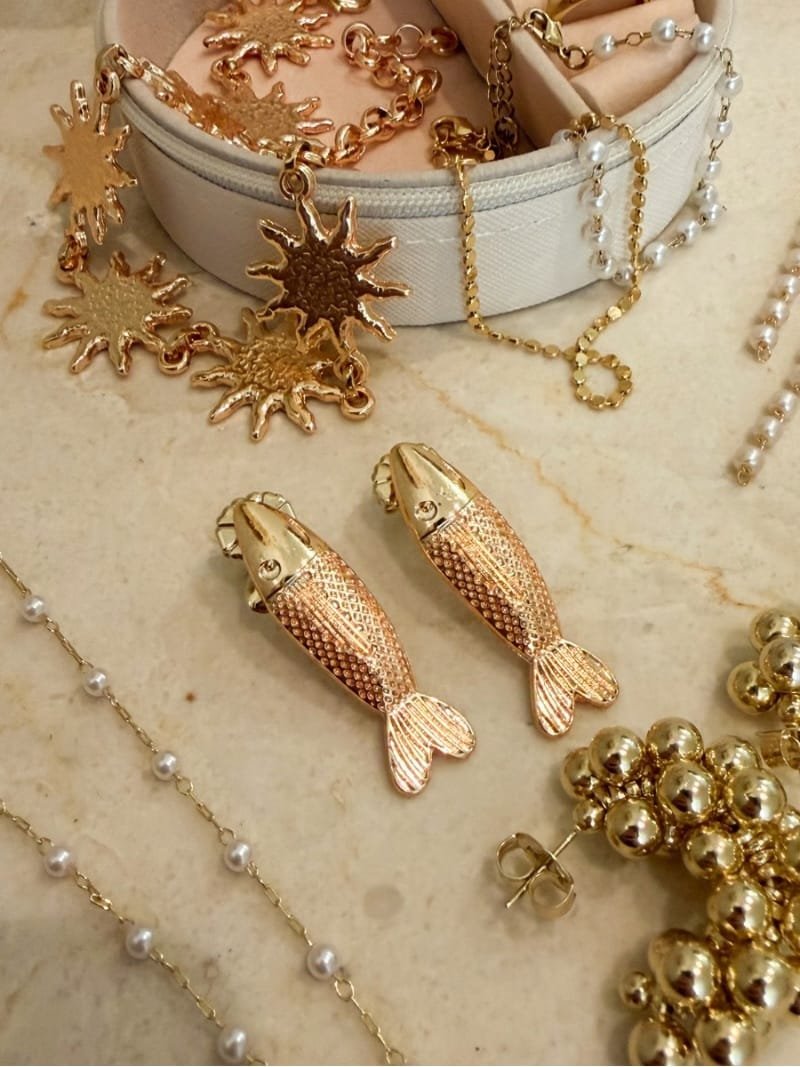 Brinco Peixe Ouro 18k